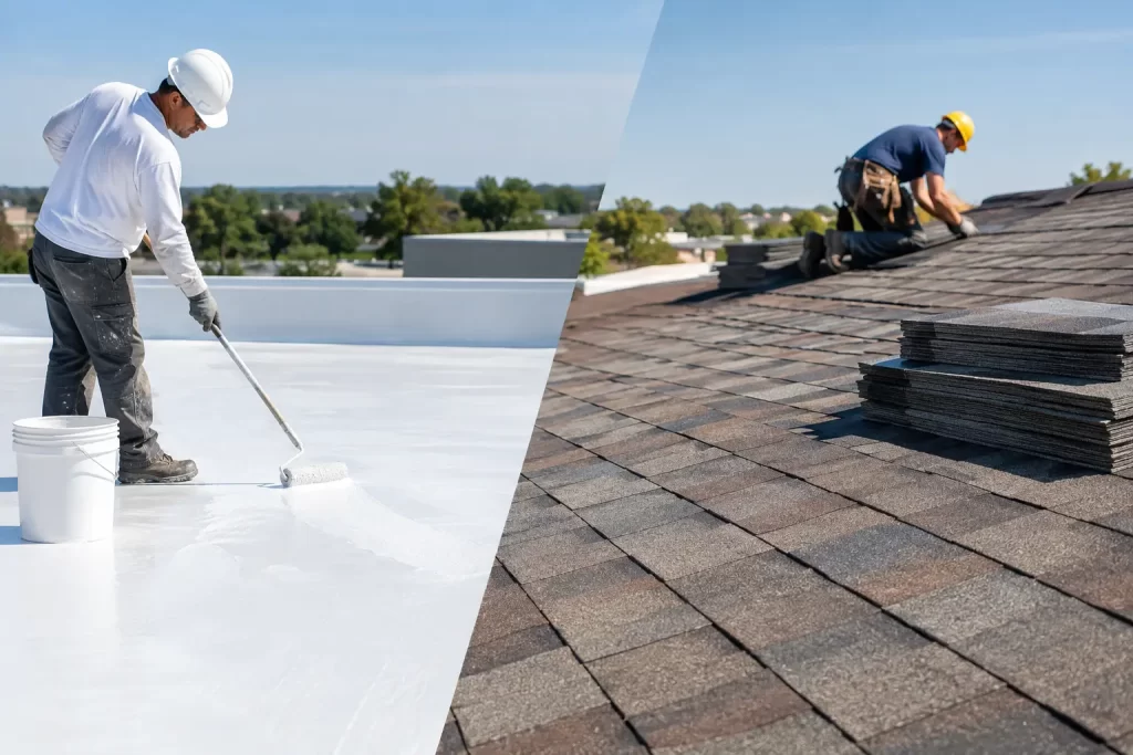Roof Coating Versus Replacement Costs Compared