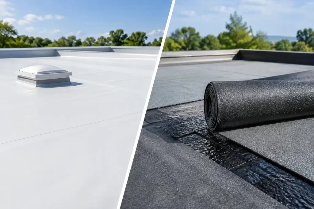Single Ply Versus Built Up Roofing Compared